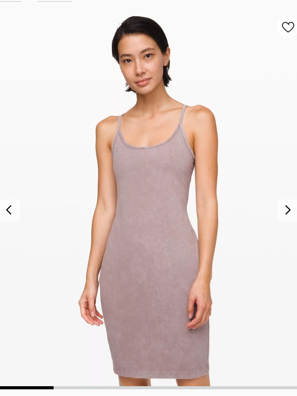 Lululemon Inner Glow Dress Washed Half Moon Pima Cotton Bodycon Women’s Size 10